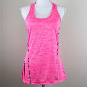Reebok Pink T-Back Active Tank with Side Pocket